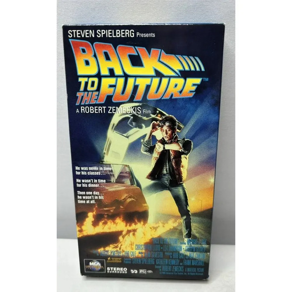 BACK TO THE FUTURE VHS Video Cassette & Case 1985 Film Michael J Fox MCA - Picture 1 of 3